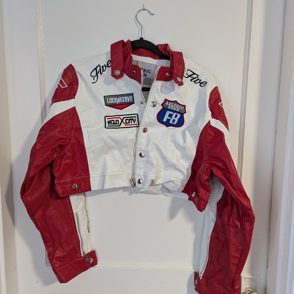 Red and White Women's Jacket